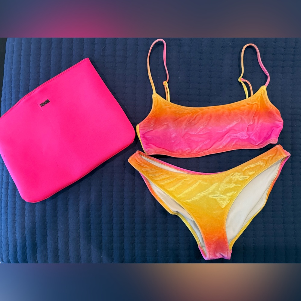Vibrant Pink and Yellow Bikini Set